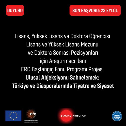 ERC Başlangıç Fonu Programı Projesi Araştırmacı İlanı